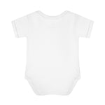 White baby onesie on a white background
